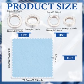 MAYJOYDIY 2pcs Round Carabiner Clip 925 Sterling Silver Spring Gate Rings Metal O Rings Keyring Buckle Gate Ring Connector Necklace Enhancer Shortener Clasp for Keychain DIY Jewelry Making