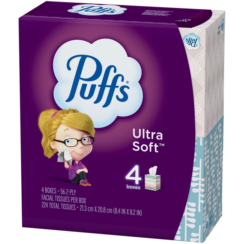 Puffs 2675854 Ultra Soft & Strong Standard Facial Tissues 2-Ply