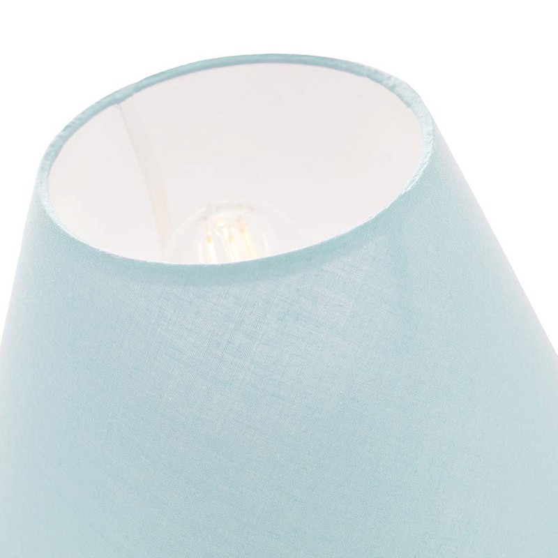 Traditional 12" Duck Egg Cotton Coolie Lampshade Suitable for Table
