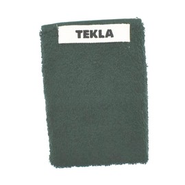 TECLA TERRY TOWELS SOLID Face Towel, 11.8 x 11.8 inches (30 x 30 cm), Forest Green