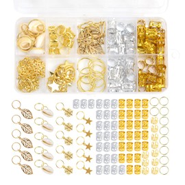 90 Pieces Hair Jewelry for Braids Dreadlocks Beads Braid Hair Rings Hair Clips Dreadlocks Accessories