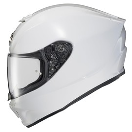 ScorpionEXO R330 Full Face Motorcycle Helmet with Pinlock Ready Shield Bluetooth Ready Speaker Pockets DOT ECE Approved Solid (White - X-Large)