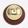 Hotel Bell WOOD LIH220-PB Hotel Bell with Wooden Stand (Brass
