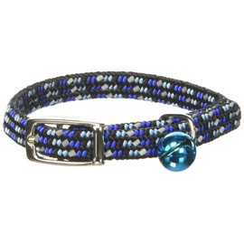 Coastal Pet Products CCP7721BLU Li'l Pals Elasticized Reflective Adjustable Kitten Safety Collar with Bells, Blue