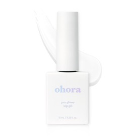 ohora Gel Nail Care (Pro Glossy Top Gel) - Corrects Nail Texture, Easy to Use & Easy to Remove for Semi Cured Nail Strip Application - Professional Salon-Quality for Healthy, Strong Nails
