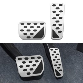 GZJUNFUGJ Accelerator Gas Brake Pedal Pad Cover Compatible for Grand Cherokee WL 2022-2024 Non-Slip Performance Foot Pedals Pads Auto Interior Accessories