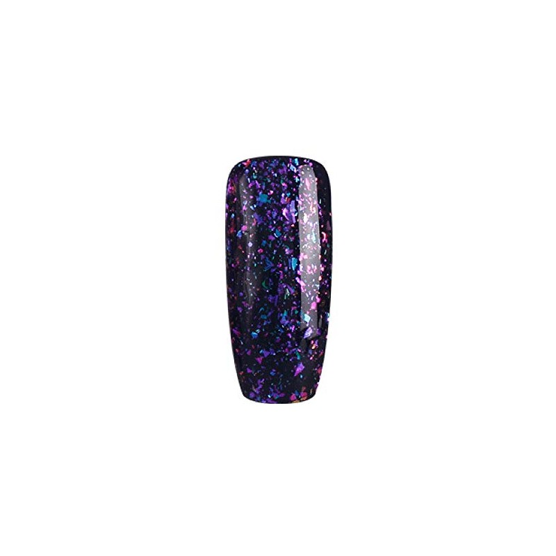 Bluesky Gel Nail Polish, Elektra Galaxy 6, Purple/Multi-Glitter, UV/LED Soak-Off