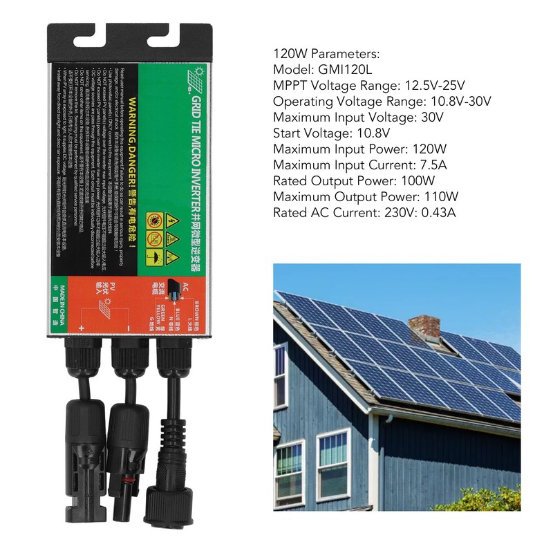 Grid Tie Micro Inverter MPPT Pure Sine Wave Compact Solar