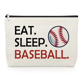 Baseball Lovers Gifts for Women Softball Mom Makeup Bag Appreciation Thank You Gifts for Baseball Coach Team Teacher Cosmetics Bag End of Season Presents Birthday Christmas Travel Cosmetic Pouch