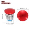METALLIXITY 2PCS 5A 19MM 3/4" Momentary Mushroom Head Push Button