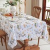 meioro Easter Tablecloth 100 x 150 cm, Spring Carrot Rabbit