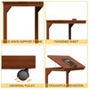 WUGCHDA C-Shaped Couch Table, Side Table with 360° Rotating Wheels,