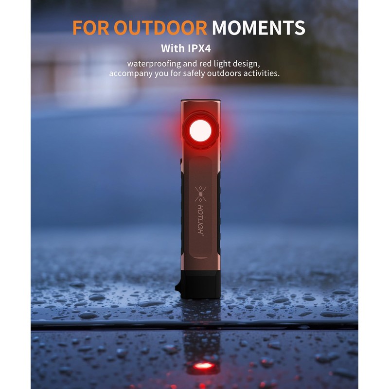 HOTLIGH Rechargeable Flashlight Magnetic - 700 Lumens LED Flashlight with