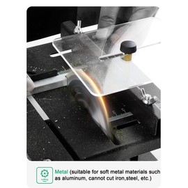 Mini Table Saw with 33mm Cutting Depth, 110-240V 1000-3000r/min Multifunctional Mini Precision Table Saw for Home DIY Woodworking Cutting