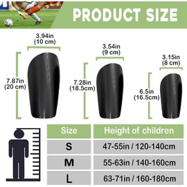 1 Pair Soccer Shin Pad, Sleeve with Optimized Insert Pocket, Soccer Shin Guards Youth Football Shin Pads with Sleeves, Detachable Soccer Shin Guards with Breath Shin Pads Sleeves, Small Size