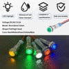 smseace 5Pack 1/4''(6mm) AC/DC12-24V LED Indicator Light Waterproof IP65 24
