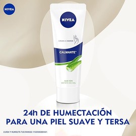 NIVEA Crema para manos calmante Aloe (100 ml) Humectación profunda y de rápida absorción para una piel suave