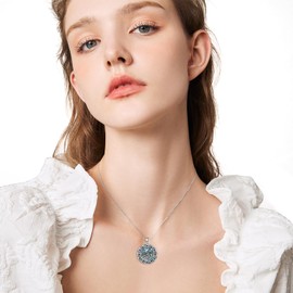 YYB Dragon Necklace S925 Sterling Silver Oxidized Abalone Dragon Pendant for Women Abalone Shell Dragon Jewelry for Women Mom Men Anniversary Mothers Day Birthday Gifts,18+2 Inch