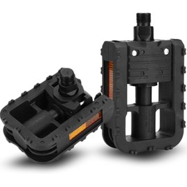 Hominas Bicycle Pedals, Folding Pedals, Aluminium Pedals with Reflectors, Bicycle Folding Pedals, Plastic, Non-Slip Bicycle Pedals, Foldable Bicycle Pedals, Foldable for Most Bicycles