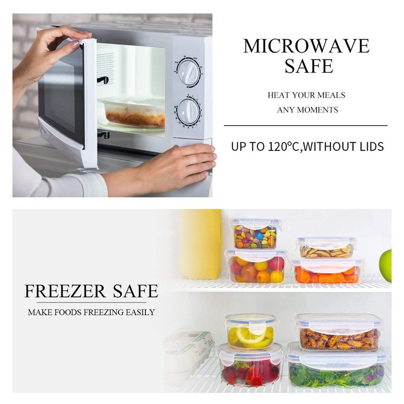 EASYLOCK 4Pack 180ML Food Storage Containers with Lids Airtight, Meal