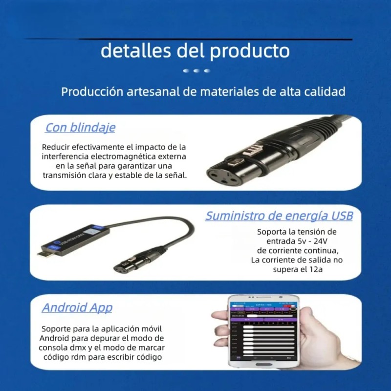 Interfaz Dmx Rdm Via Bluetooth Con App Smartphone 96 Canales