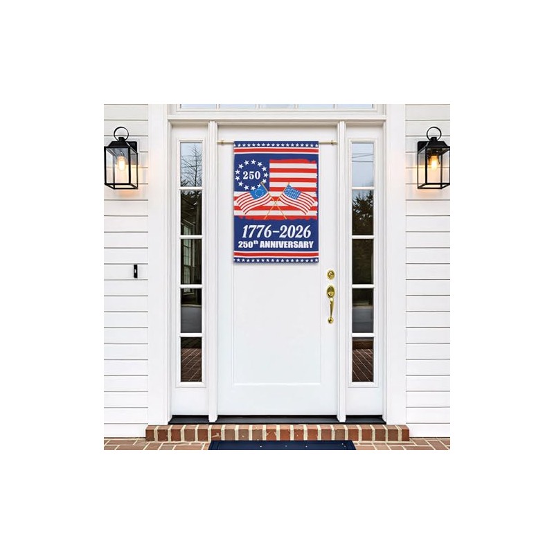 250th Anniversary USA Garden Flag - Double Sided Patriotic Decor