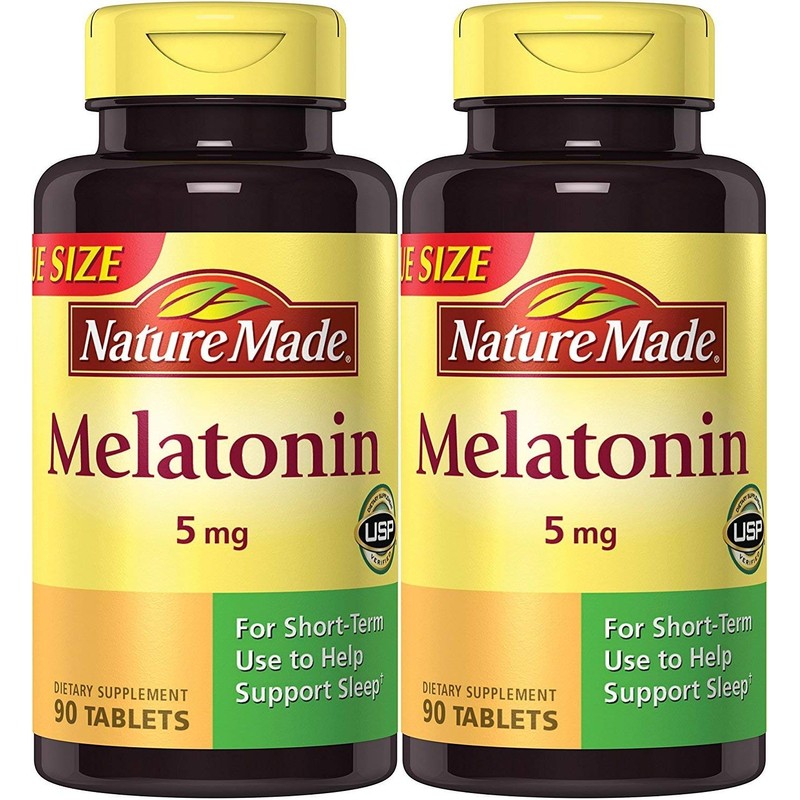 Nature Made Melatonina Máxima Fuerza 5 mg, 90 Tabletas (Paquete