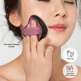 Kiss New York 3 Pcs Makeup Sponge Set With Vented Case, Blender Sponge Powder Puff, Wet & Dry Multi Use for Liquid & Cream Foundation, Latex-Free Velvet Cloud Puff, Soft & Lightweight Teardrop Shape