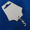 Pemby Studio Initial CURSIVE LETTER S Charm Zipper Pull Keychain