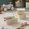 Resze 6 Pack Plastic Storage Baskets with Lids, Breathable Stackable