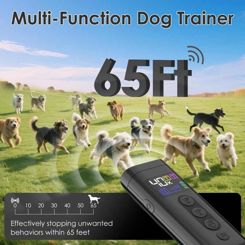 Dog Bark Deterrent Device, 65 FT Range,3X Ultrasonic Bark Deterrent