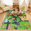 Town Road Car Rug 6x9 Ft, Non-Slip Railway Track Car