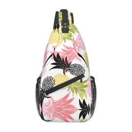 Xtmunole Pineapple Sling Backpack - Crossbody Shoulder Bag & Chest Bag for Men & Women
