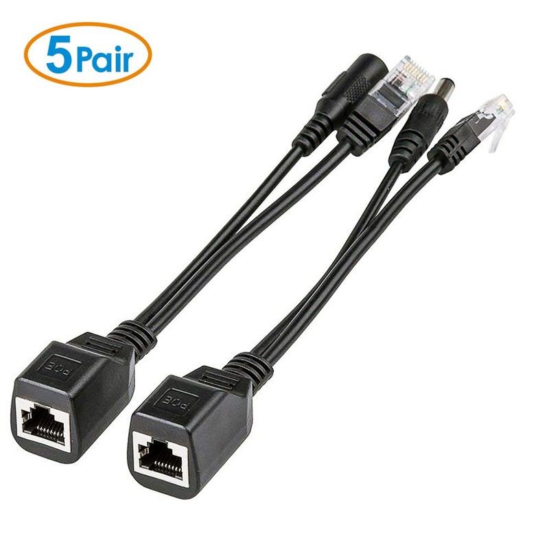iCreatin Passive PoE Injector and PoE Splitter Cable Kit with