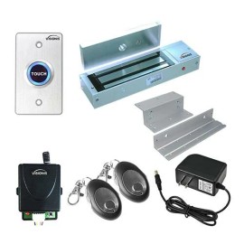 Visionis One Door Access Control Magnetic Lock Kit with Wireless Receiver - 1200lbs Inswinging