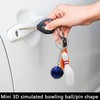 YARUJING Pack of 8 Mini Bowling Key Fob Bowling Pins