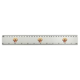 'Happy Cockapoo' 30cm (12 Inch) White Plastic Ruler (RL00087330)