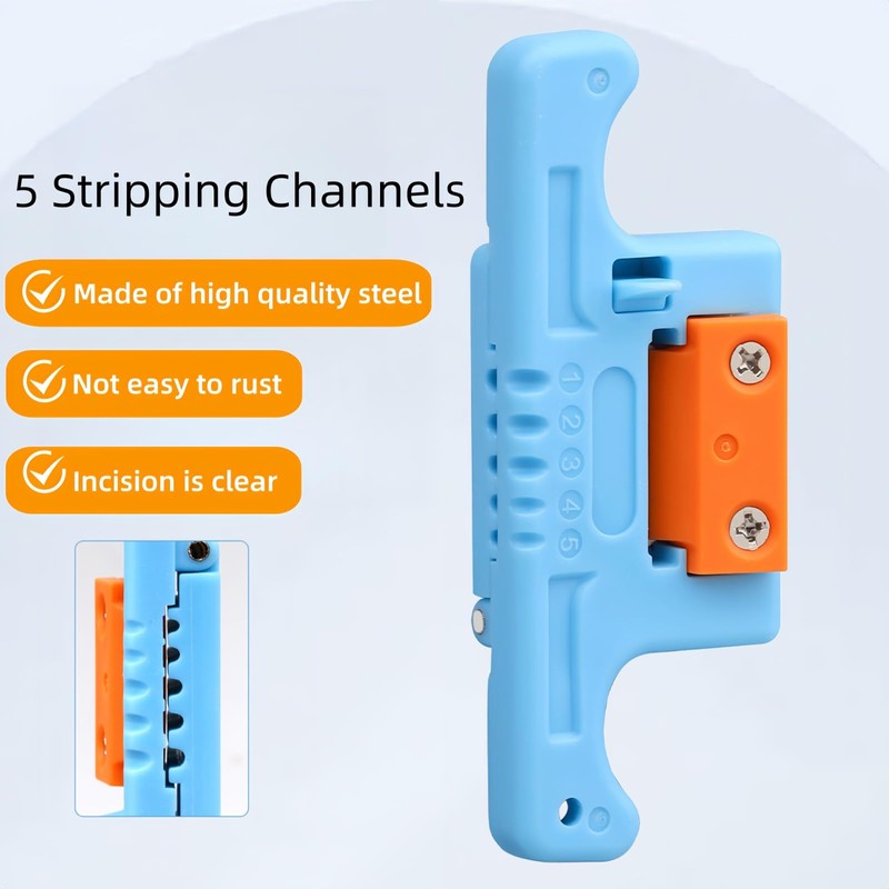 TXWTXPJ-1Pack AUA-05 Fiber Cable Ribbon Stripper FTTH Fiber Optic Stripper,5