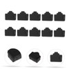 Gatuida 250pcs Ethernet Port Dust Covers Black LAN Protectors for
