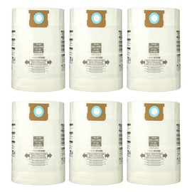 EPLZON 15-22 Gallon Type J/G Vacuum Bags Shop Vac High Efficiency Collection Filter Bag Replace 90673 9067300 90663 9066300,White(pack of 6pcs)