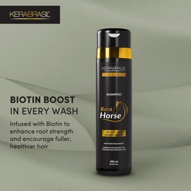 Kerabrasil Kerahorse | Infused with Biotin | Fortified with Keratin Formula for Enhanced Hair Growth & Strength | For all Hair Types | Renowned for Boosting Scalp Health (Shampoo)