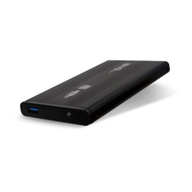 BIGtec Aluminium USB 3.0 High Speed externes Festplattengehäuse 6,35cm (2,5") für SATA, schwarz