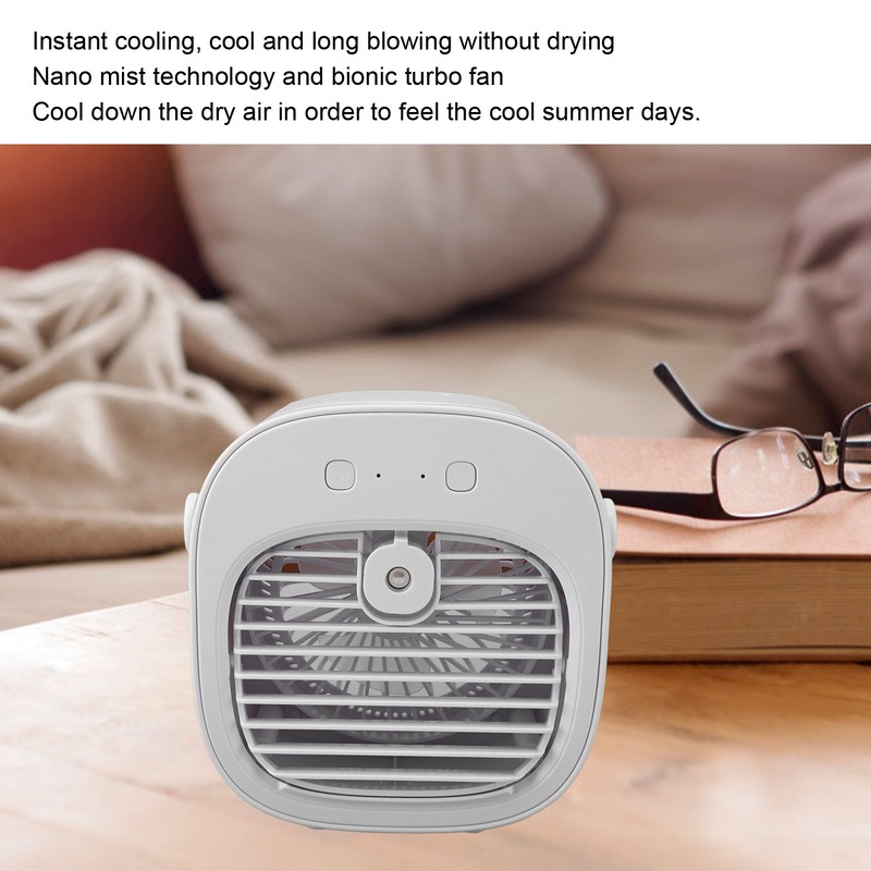 Portable Air Conditioner USB Rechargeable 3 Speeds Personal Evaporative Air