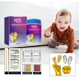 Jue-Fish Baby Three-Dimensional Powder Children Full Moon 100 Days Hand Footprint Souvenir 3d Clone Model