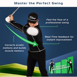 GOLF SWING SHIRT Trainer – Golf Training Aid for Better Swing, Real-Time Feedback, Fatigue Relief – Unisex, Black, S/M/L/XL