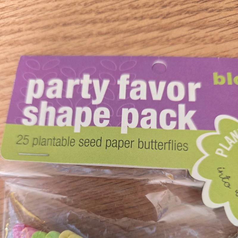 Bloomin Butterfly Plantable Flower Seed Paper 25 each party favor