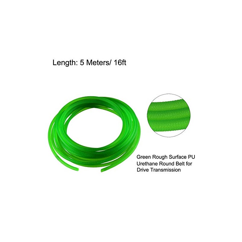 sourcing map 16ft 3mm PU Transmission Round Belt High-Performance Urethane