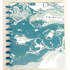 Talia Undated Weekly Planner (Mable Flow Sea w/Energetic Turquoise Discs, Letter (8.5in x 11in))