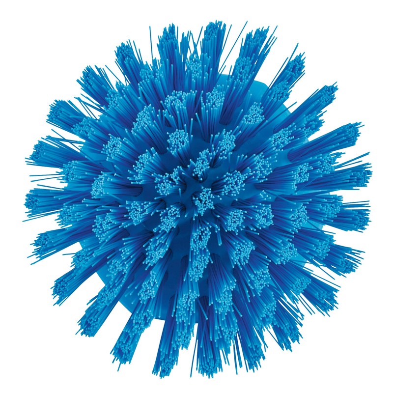 Vikan 38853 Brush,Scrub,Round,Stiff,5",PP/PBT,Blue