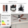NKPU 52inch Ceiling Fans with Lights, Low Profile Ceiling Fan